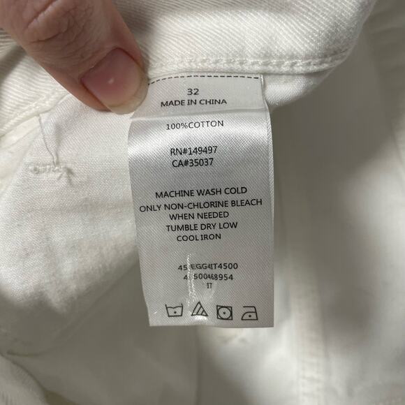 NEW Sam Edelman The Stiletto Straight High Rise White Ankle Jeans Size 14/32 - Picture 5 of 5